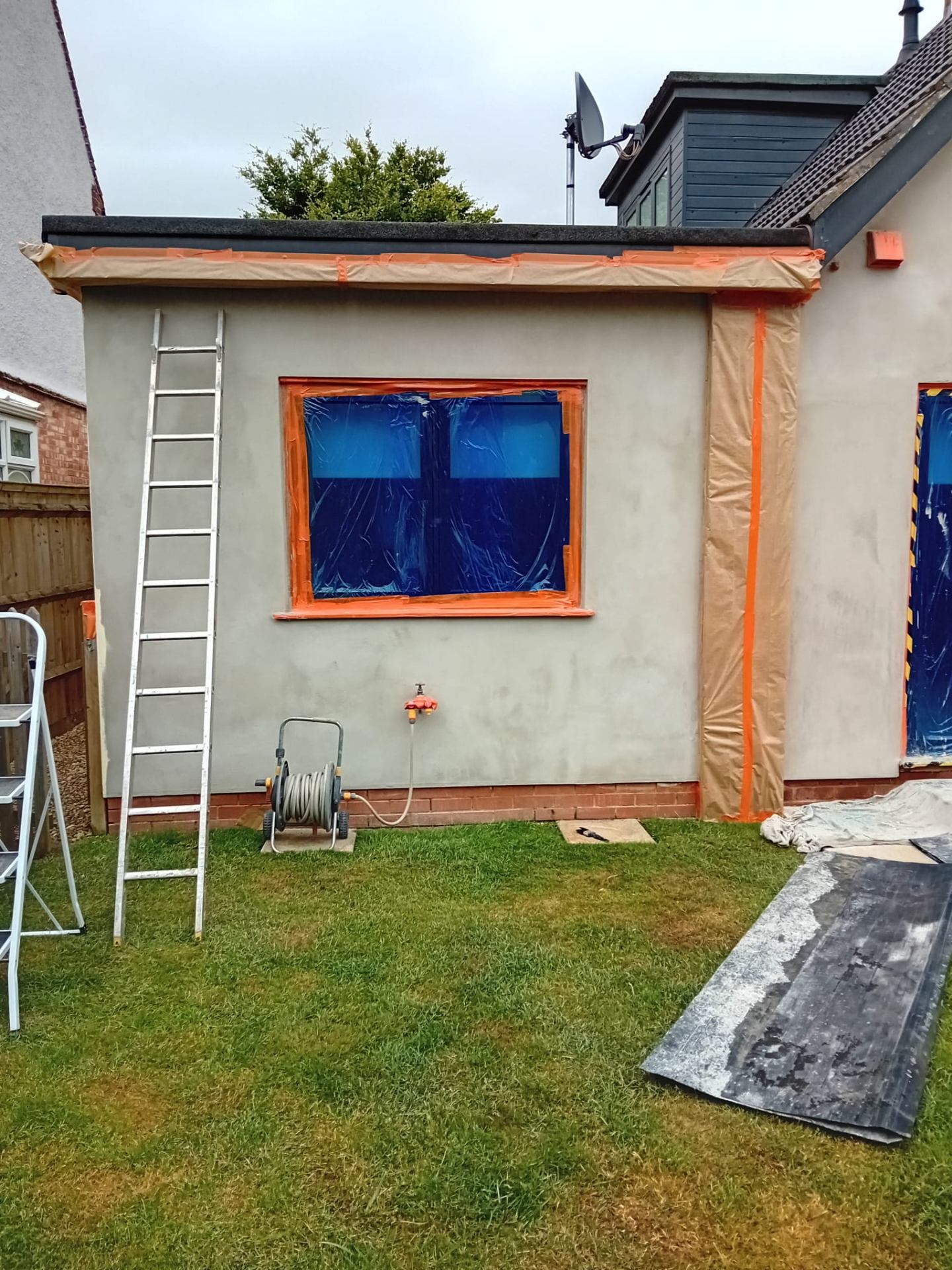 Professional rendering work on house extension